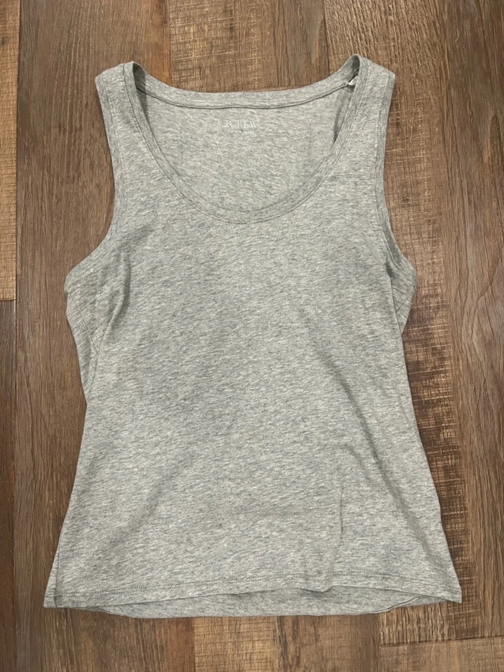 J. Crew Light Gray Vintae Jersey Tank Medium - Picture 1 of 4